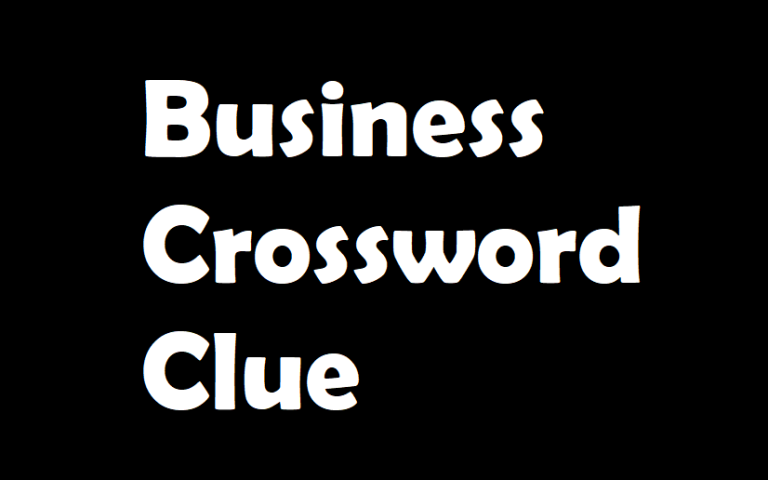 Business Crossword Clue