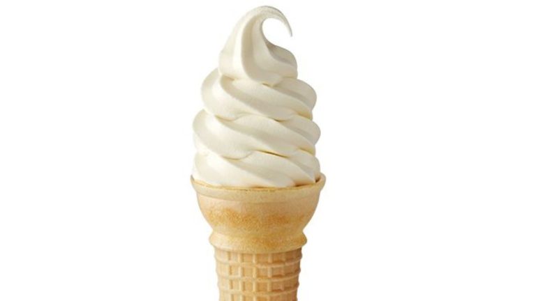 A perfect cone of ice cream showing the importance of maintenance & service of ice cream machine